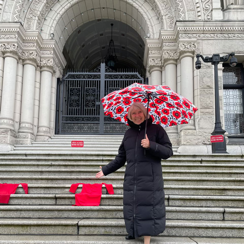 Cathy Peters BC Legislature Red Dress Day