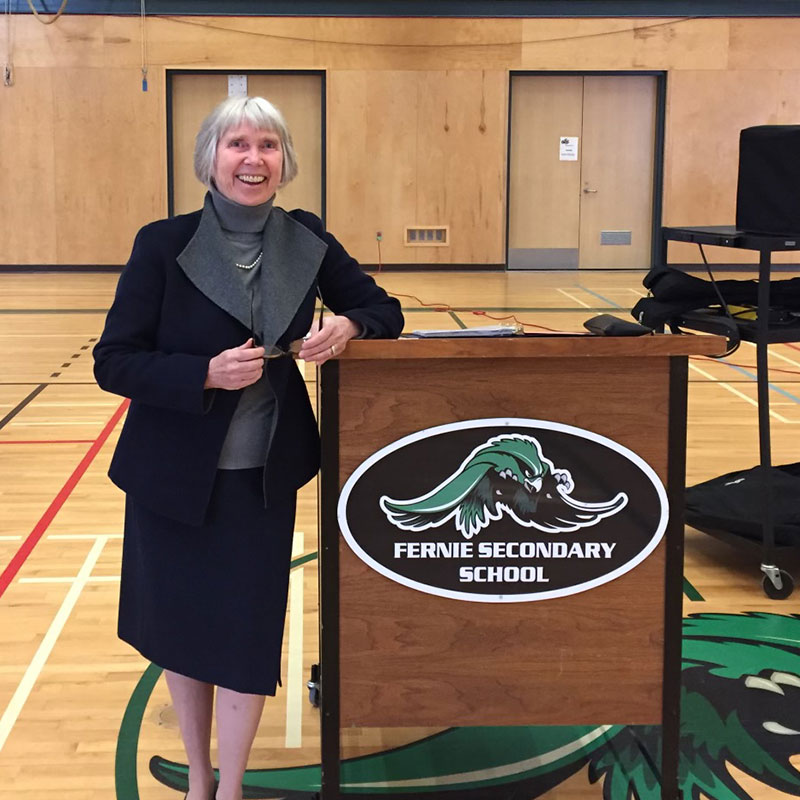 Cathy Peters Be Amazing Campaign Fernie Secondary